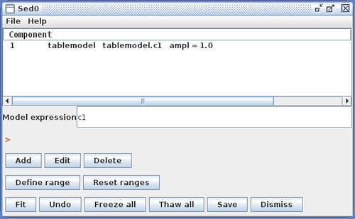 Adding a table model
