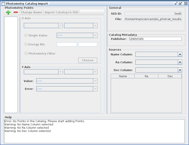Photometry Catalog Importer