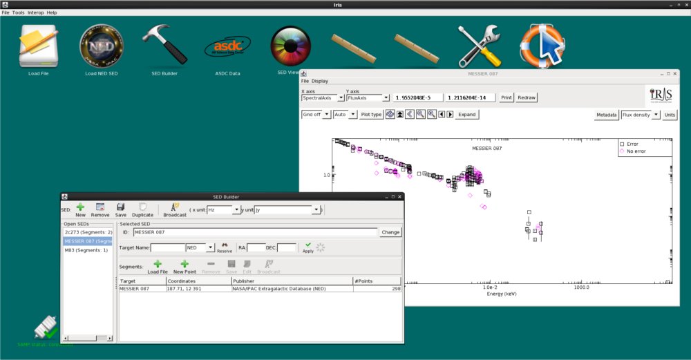 snapshot of SED Builder GUI