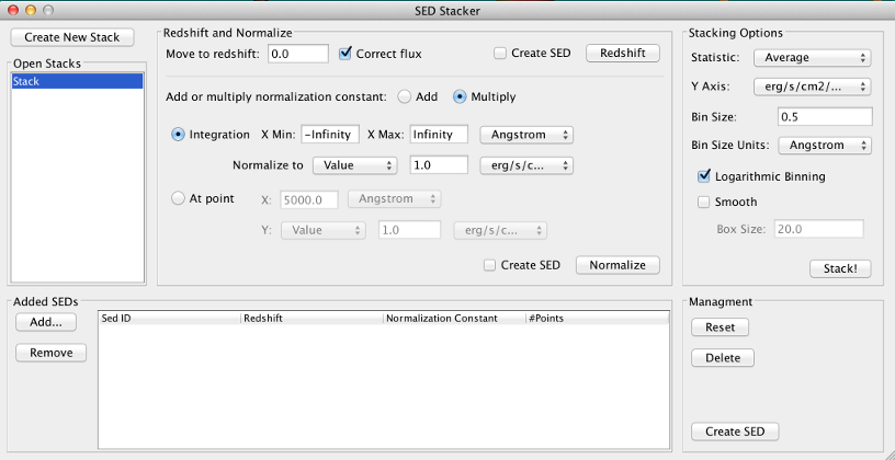 snapshot of SED Stacker Component